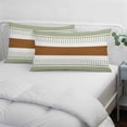 thumbnail image 4 of Sage Green Farmhouse Queen Size Pillow Cover, Pillowcase Protectors with Zipper, Breathable Decorative Throw Pillow Case Cover, Green Brown Striped Pillow Shams for Couch Sofa 20x30Inch, 4 of 8