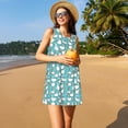 thumbnail image 3 of Disketp Cartoon Funny Goose para Vestido sin Mangas para Mujeres, Vestidos de Verano para Mujeres, Casual y Holgado para la Playa, 3 of 7