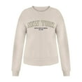 thumbnail image 3 of Fall Sweatshirts for Women 2025 New York Sweatshirt Long Sleeve Crewneck Oversized Graphic Sweatshirt Pullover Tops, 3 of 5
