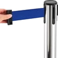 thumbnail image 4 of Global Industrial Retractable Belt Barrier 40"" Stainless Steel Post 7-1/2' Blue, 4 of 7