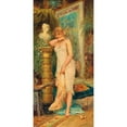 thumbnail image 2 of Hans Zatzka 14x24 Black Ornate Framed Double Matted Museum Art Print Titled: In the Atelier, the Shy Model, 2 of 5