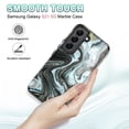 thumbnail image 3 of CASEFIV for Galaxy S21 Case,Fashion Marble Pattern 3 in 1 Heavy Duty Shockproof Full Body Rugged Protective Covers for Samsung Galaxy S21 5G 6.2 inch,Golden Sands/Black, 3 of 8
