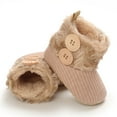 thumbnail image 6 of CYRBOKO Girls' Snow Boots, Thermal Cotton Gift Soft Sole Shoes for Kids Khaki Size 0-6 Months, 6 of 9