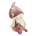 thumbnail image 3 of Northlight 10.5" Pink Springtime Floral Mushroom Gnome, 3 of 5