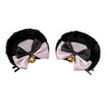 thumbnail image 3 of Horquillas de animales de peluche Yinane clip de pelo de oso rosa y negro, 3 of 8