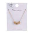 thumbnail image 5 of Time and Tru Goldtone Chain with Topaz Birthstone "November" Necklace, 5 of 5