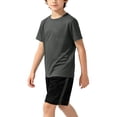 thumbnail image 4 of Mifsaly Toddler Girls Boys 2 Piece Athletic Outfits Mesh Short Sleeve T-Shirts and Shorts Lightweight Breathable Running Training Workout Summer Clothing, 4 of 6