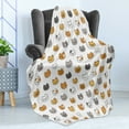 thumbnail image 4 of Cartoon Soft Flannel Fleece Throw Blanket, Happy Funny Kittens in Various Colors Smiling Animals Eyes, Cozy Plush for Indoor and Outdoor Use, 50" x 70", Pale Orange Pale Brown, by Ambesonne, 4 of 5