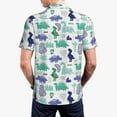 thumbnail image 4 of Daiia Dinosaur Pattern Men’s Polo Shirts,Solid Deck Shirt,Classic Fit, Breathable Cotton Polo for Casual and Sport Wear-Small, 4 of 9