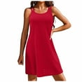 thumbnail image 1 of Robe de Plage pour Femmes, Bretelles Spaghetti, Broderie à Illets, Col Rond, Sans Manches, Décontractée, Été, 1 of 6