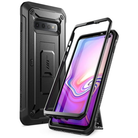 SUPCASE Samsung Galaxy S10 Plus Case (2019 Release), Full-Body Dual Layer Rugged Holster and Kickstand Case Without Screen Protector, Unicorn Beetle Pro Series (Black)