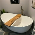 thumbnail image 3 of Stumps Custom Wood Natural Pine with Bark Bathtub Tray - Rustic Bath Caddy for Relaxation and Convenience 41-42 Inches Length x 6-9 Inches Width Tablet Slot, 3 of 4