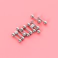 thumbnail image 2 of 5Pairs 5 Styles Round Ball Stud Stainless Steel Barbell Earring Set Cartilage Helix Earring Piercings Tragus Cartilage Ear Rings Set (Silver), 2 of 9
