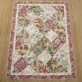 thumbnail image 3 of Chezmoi Collection Lunaria 1-Piece Floral Patchwork Quilted Throw - Soft Breathable Vintage Washed Cotton Reversible Quilt for All Seasons. Throw Blanket, 3 of 9
