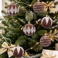 thumbnail image 6 of Christmas Ornaments 6 Piece Set Flocked Multicolor Various Shapes for Christmas Tree Home Party Decoration, 6 of 9