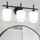 thumbnail image 1 of Lámpara de tocador de baño foucasal de 3 luces con cristal lechoso negro, 1 of 8