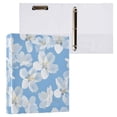 thumbnail image 3 of White Flowers Hardcover 3 Ring Binder 1.5” Round Rings Binder Organizer Letter Size Paper Pockets School Office Supplies, 3 of 9