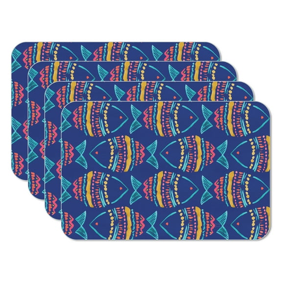CounterArt "Along The Coast" 4-Pack Reversible Flexible Plastic Tabletop Placemats