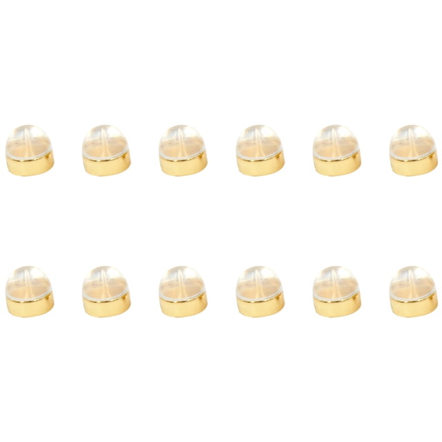 Shisuyan 12pcs Safety Locking Earring Backs Secure Earring Stoppers Compact Lightweight For Studs Repairs