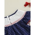thumbnail image 6 of Okbabeha Newborn Baby Girls 4th of July Outfits Fourth of July Bubble Romper Fly Sleeve USA Flag Embroidery Bodysuits Summer Independence Day Clothes, 6 of 7