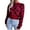 Red, variant on IROINNID Womens Sweater Round Neckline Pullover Sweater Graphic Prints Comfy Mid-Length Long Sleeve Hollow Out Base Knitted Sweater
