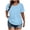 Blue, variant on Black XXXL WIZUTIZ Short Sleeve Shirts for Women up to 50% Off Casual Plain Retro Fluffy Tops Solid Oversize Short Sleeve Tshirts Plus Crew Neck Shirts Tunics Trendy Tee Athletic Ladies Tshirt T-shir