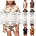 thumbnail image 3 of OJSFQUFP Girls Shorts Set Toddler Short Sleeve Print Shirts Tops Pants Outfits Button, 3 of 6