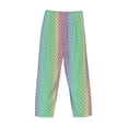 thumbnail image 3 of Lsque Rainbow Peacock Feathers Print Men's Pajama Pants, Lounge Pant - Comfortable Home Wear,Elastic Waistband, Stylish Design-Medium, 3 of 9