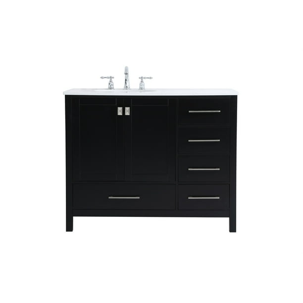 42 inch Single Bathroom Vanity in Black - Walmart.com - Walmart.com