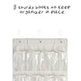 thumbnail image 5 of Honey-Can-Do 24-Pocket Polycotton and PVC Over-the-Door Hanging Shoe Organizer, Natural/Clear, 5 of 8