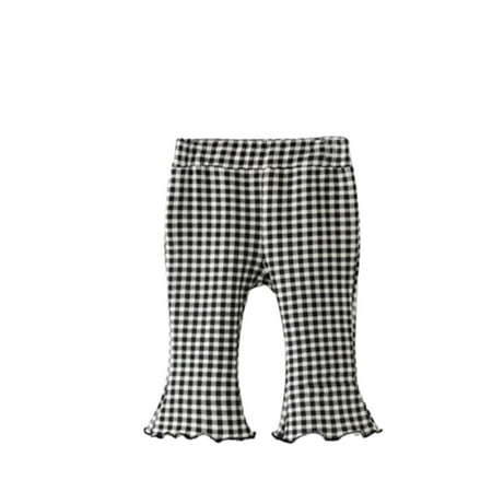 

IROINNID Girl s Elastic Flared Pants Casual All-Match Cotton Pants