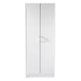 thumbnail image 2 of Kitchen Pantry Cabinet, 60" Tall Freestanding Food Storage, 3 Adjustable Shelves, Engineered Wood Utility Cupboard for Kitchen Dining Room - 110LBS Capacity, 2 of 9