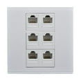 thumbnail image 1 of Miulika 6 Port Ethernet Wall Plate Outlet for Cable Installation Internet Connection, 1 of 9