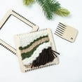 thumbnail image 4 of 5Pcs Small Wood Weaving Loom Square Loom Knitting Kit Natural Wooden Weaving Comb Frame Boards Tools Set with Plastic Crochet Needles and Wool Threads, 4 of 9