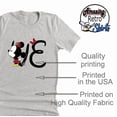 thumbnail image 4 of Mickey Minnie Love, Valentine Shirt Unisex Short Sleeve Shirt Couples Shirts(Grey-Large), 4 of 5