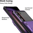 thumbnail image 4 of for Galaxy S23 Plus Wallet Cover 4-Card Credit Card Holder ID Slot Scratch Resistant Dual Layer Hybrid Protective Hard Shell Rugged TPU Bumper Armor Case for Galaxy S23 Plus 6.6" GreyPurple, 4 of 14