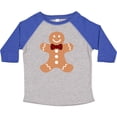 thumbnail image 3 of Inktastic Cute Gingerbread Man with Red Plaid Bowtie Boys or Girls Toddler T-Shirt, 3 of 5