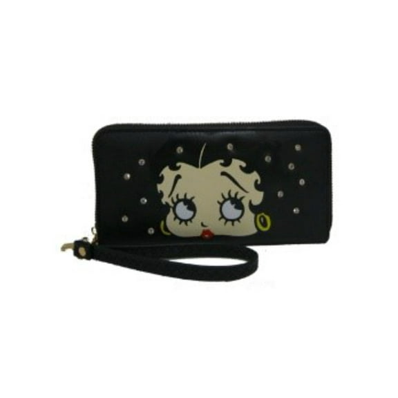 Betty Boop Wallet - Clasp Closure or Zip Around Clutch Wallet Wristlet Phone Case Organizer Wallet with Wrist Strap