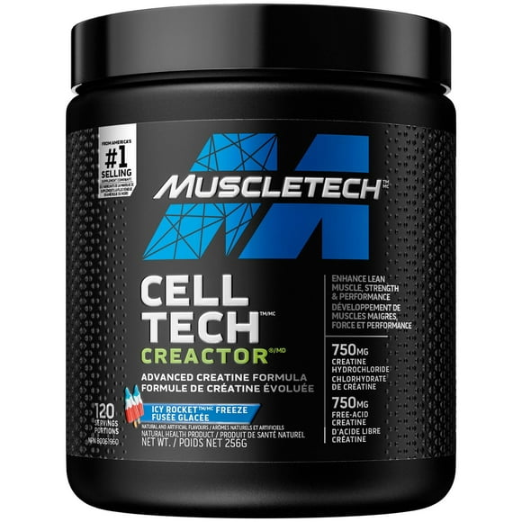 MuscleTech Celltech Creator, formule de créatine Avancée, saveur de gel de fusée glacée, 120 portions