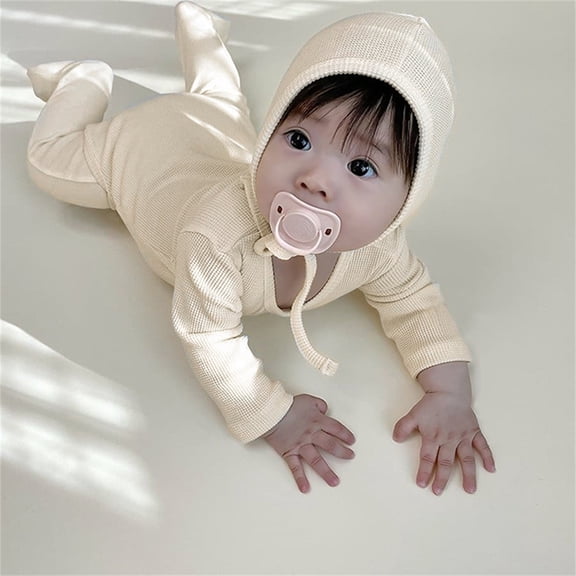 Vedolay Bodysuits for Boys Plaid Button Up Long Sleeve Spaghetti Strap Belted Cami Jumpsuits,Beige 6-12 Months