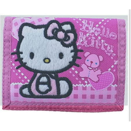 Trifold Wallet - - w/ Hearts Bear Pink New Gift Toys Licensed 81592