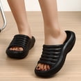 thumbnail image 6 of Fdrone Womens Recovery Sandals with Plantar Fasciitis Support Orthotic Open Toe Comfortable Slides Thick Cushion Reduces Stress on Feet Joints & Back Post-Exercise, 6 of 9