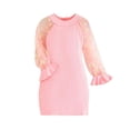 thumbnail image 1 of Icvfdpl Robe Bébé Fille Élégante Imprimé Dasy Chiffon Manches à Volants Rouge Confortable 5-6 Ans, 1 of 8
