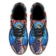 thumbnail image 2 of Happy 4th Of July Patriotic Dog German Shepherd American flag Shoes Sneakers Black Size 10, 2 of 7