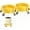 Yellow, variant on 2Pcs 11 Inch Bucket Dolly, Removable Rolling Bucket Dolly, 5 Gallon Car, with 5 Heavy Duty Wheel Casters, 360°Rolling, Connectable, Locking, for Car Wash & Auto Detailing,Bearing 300lb,