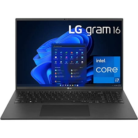 LG Gram Ultralight Laptop 2022, 16" WQXGA IPS, 12th Core i7-1260P 12-Core, 16GB LPDDR5 2TB (1TBx2) SSD, Iris Xe Graphics, Backlit KB, Fingerprint, WiFi 6E, Thunderbolt 4, Windows 11 Pro, COU 32GB USB