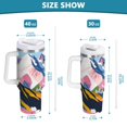 thumbnail image 6 of Yayeee 30oz Stainless Steel Tumbler with Straw and Handle Double-Wall Insulated Travel Water Bottle, Abstract Mountain, 6 of 8