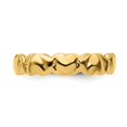 thumbnail image 4 of Auriga Fine Jewelry 925 Sterling Silver Gold-plated Hearts Ring Size- 8for Women, 4 of 6