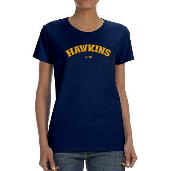 Hawkins 1983 Golden Yellow T-Shirt Women -Smartprints Designs, Female Large