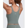 thumbnail image 2 of CRZ YOGA Butterlift Racerback Crop Tank Tops for Women U Neck Yoga Padded Longline Sports Bras Workout, 2 of 6